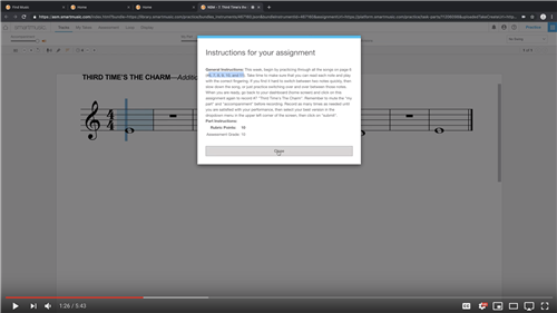 Weekly Assignment:  Part 2 - Recording and Uploading an Assignment 